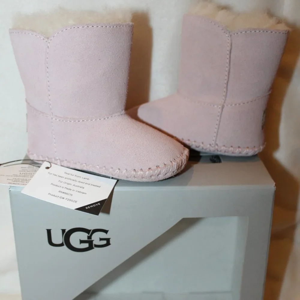 NIB‎ UGG INFANT SUEDE SHEARLING BOOTIES PINK